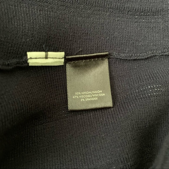 Ann Taylor Midi Length Navy and White Striped Skirt - Picture 4 of 7